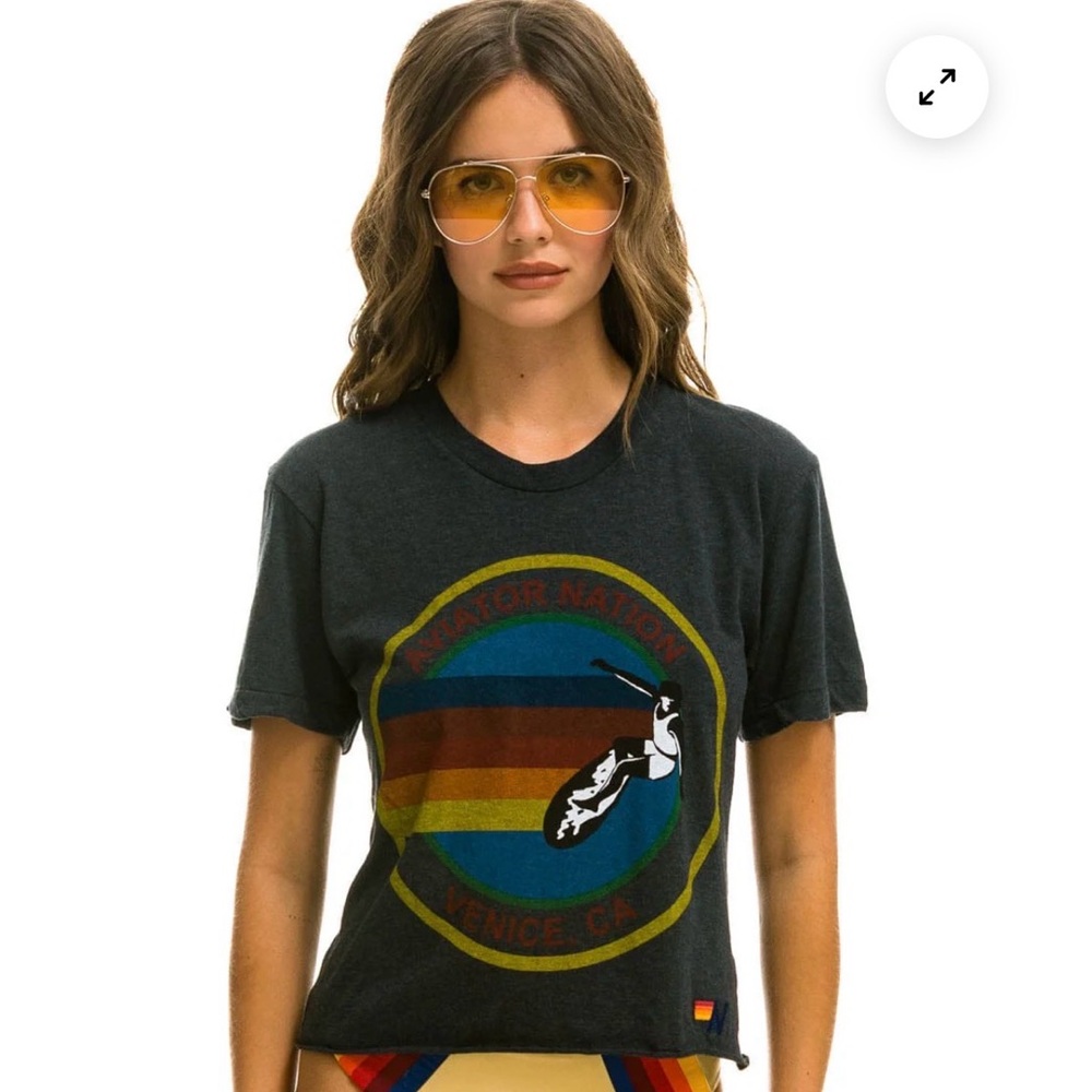 Aviator Nation signature boyfriend tee